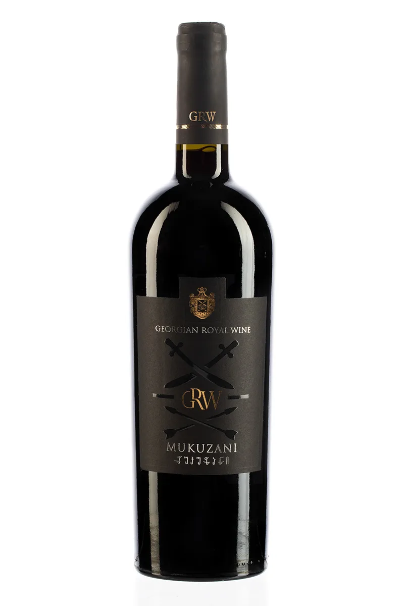 Bottle of Mukuzani · Oak Barrel